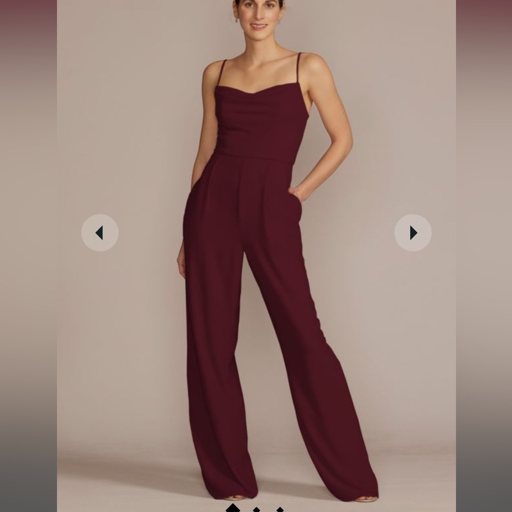 Celebrate- (host pick 9/7/23 ) DB studio wine colored jumpsuit